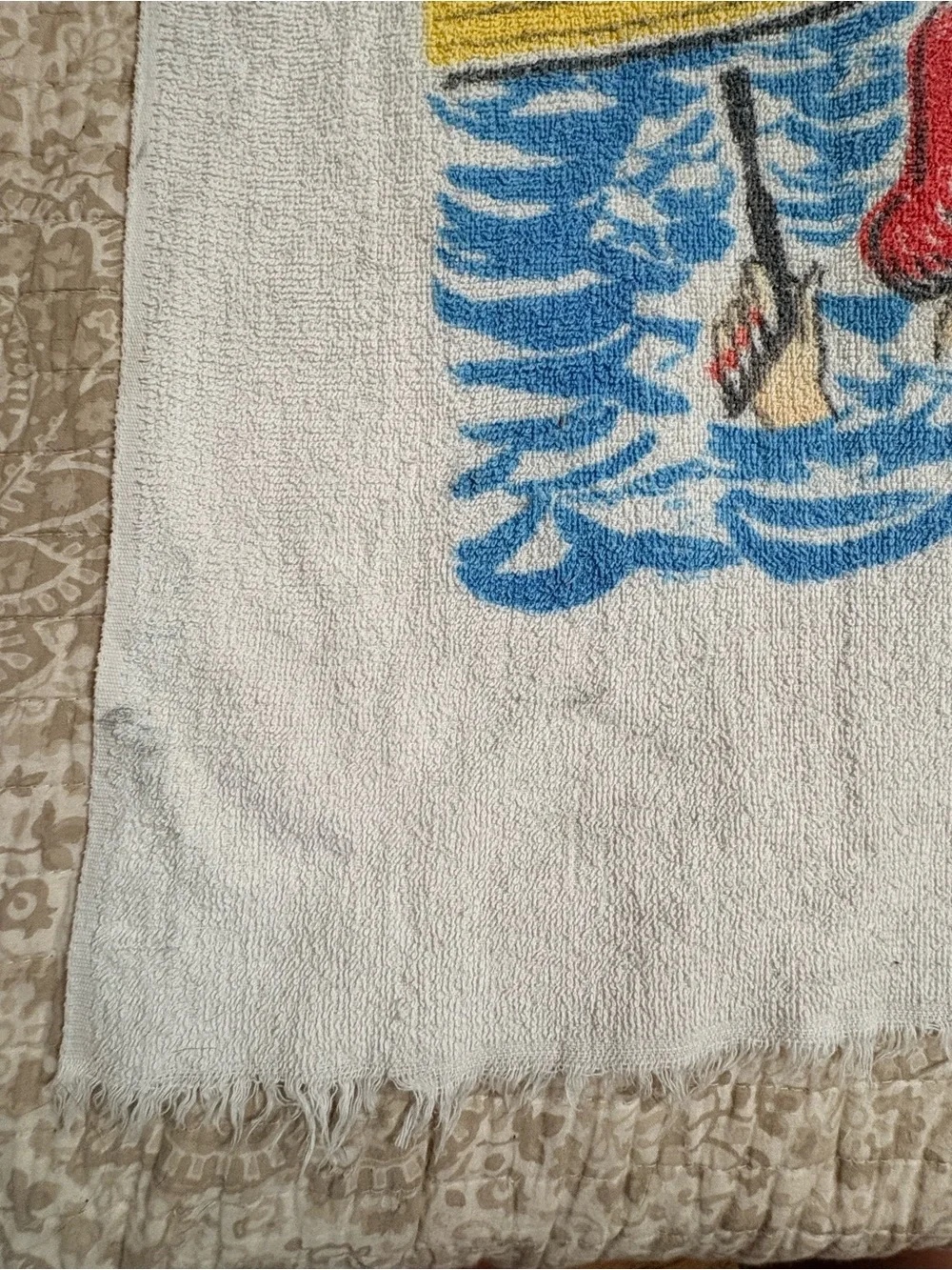 Vintage 1960s Secret Agent 006½ James Bomb Beach Towel Pin Up Novelty USA
